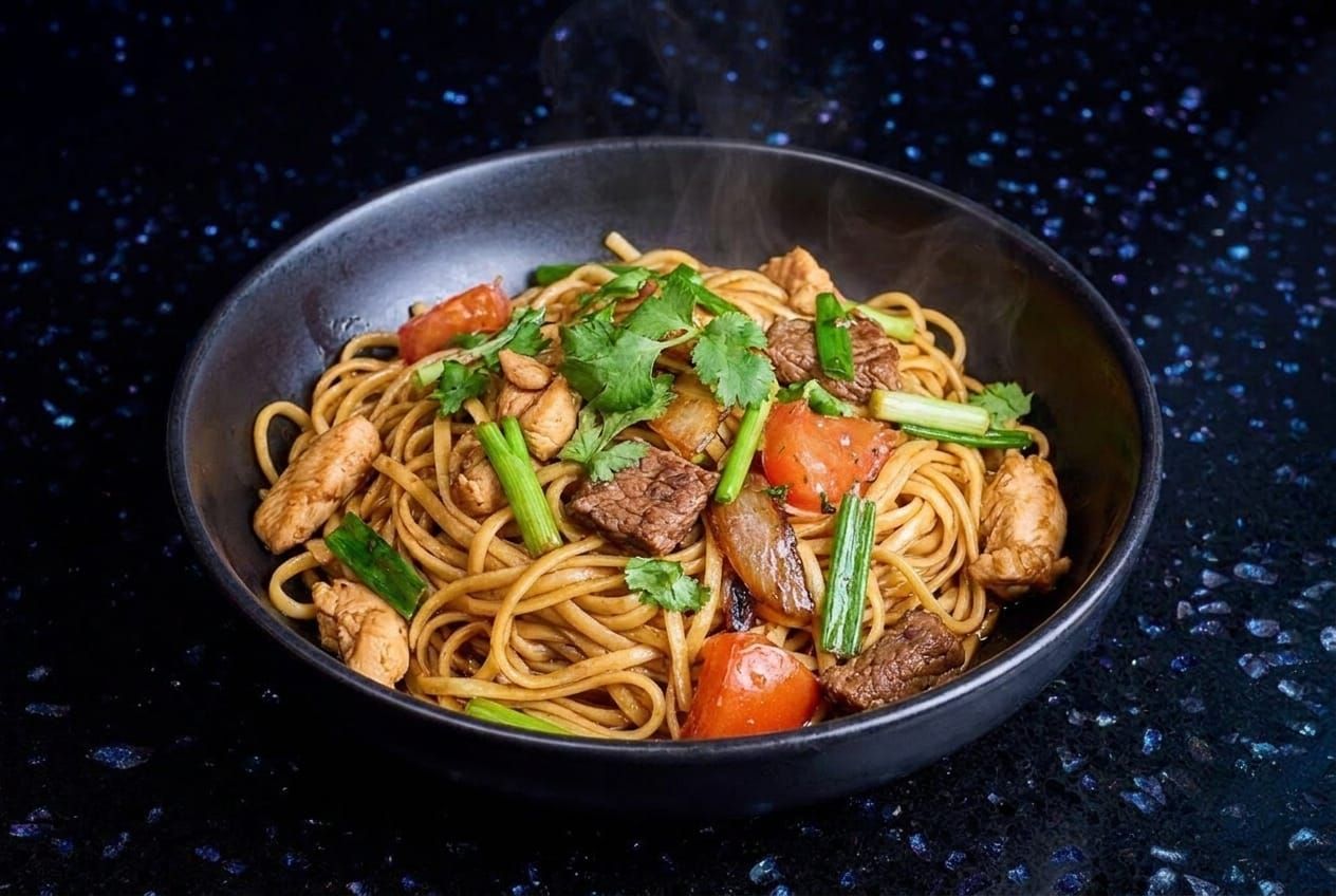 Stir-Fried Noodles Mixed
